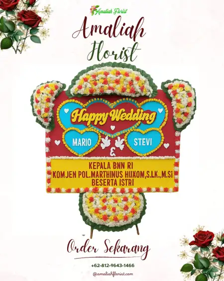 Papan Bunga Pernikahan Longkewang